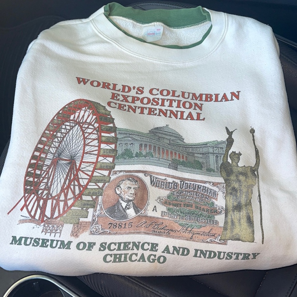 Vintage Worlds Columbian Exposition Centennial Sweatshirt